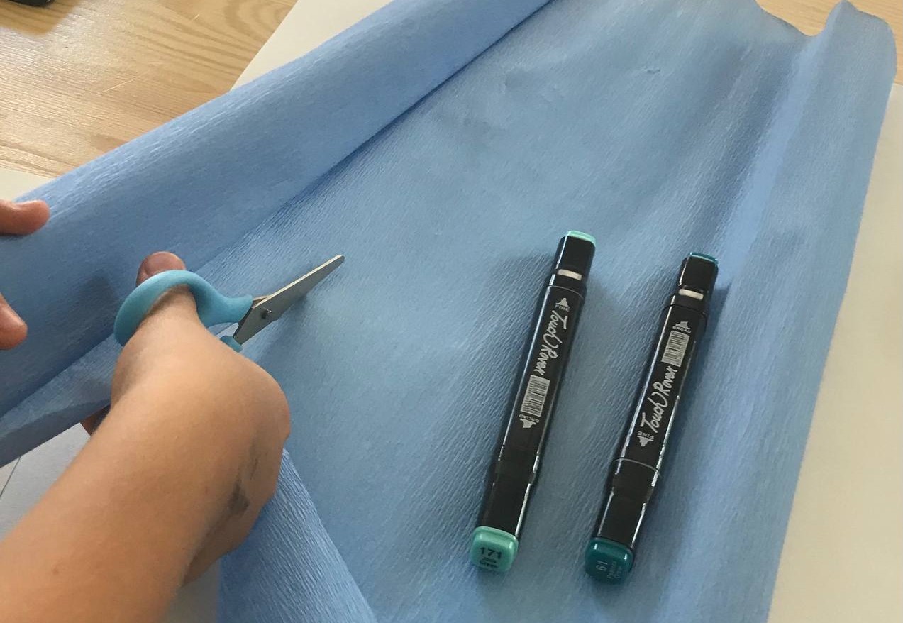 Аппликация из воздушно-пузырчатой пленки «Корзина с осенним урожаем». Занятия для детей 5-6 лет